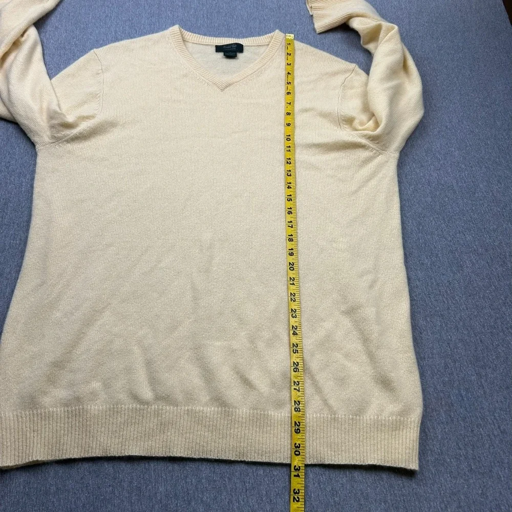 Marshall Fields Cashmere Vneck Sweater Mens Large Tall Butter‎ Yellow